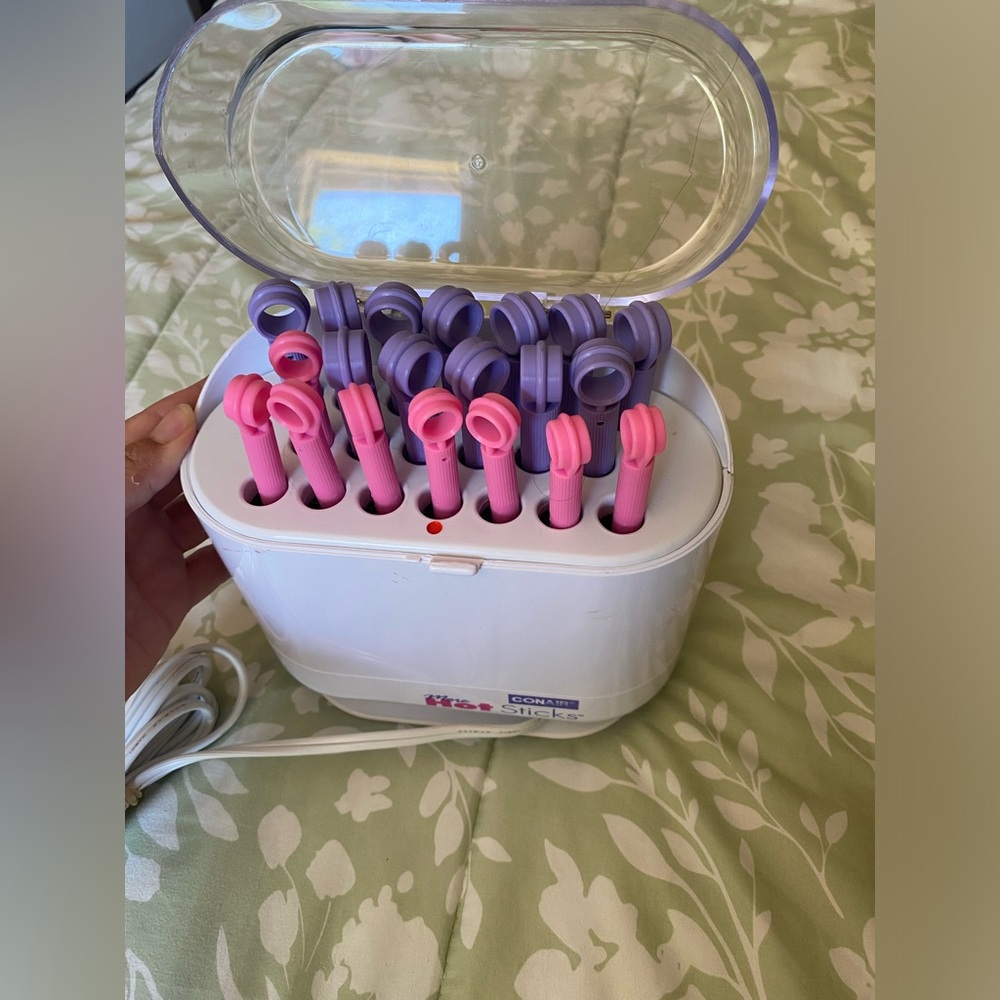 Conair Hot Tools Curler with Pink and Purple hot sticks Rollers 20 sticks total - Picture 3 of 4